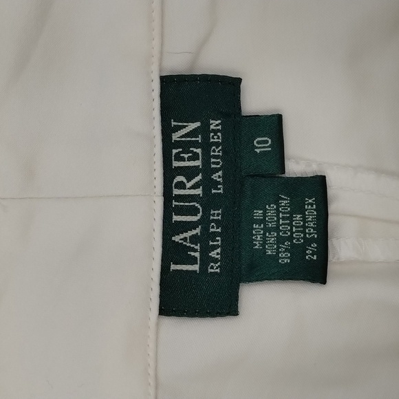 Lauren Ralph Lauren Hi Waist Size 10 White Trouser Pant - Picture 9 of 12